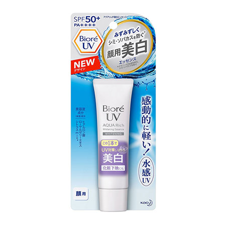 [카오] 비오레 UV 아쿠아 리치 미백 에센스 SPF50 + / PA ++++ 33g